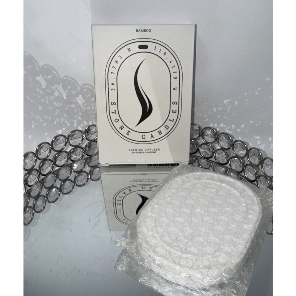 Stone Candles • Scented Oval Diffuser Bamboo • BNIB NEW IN BOX